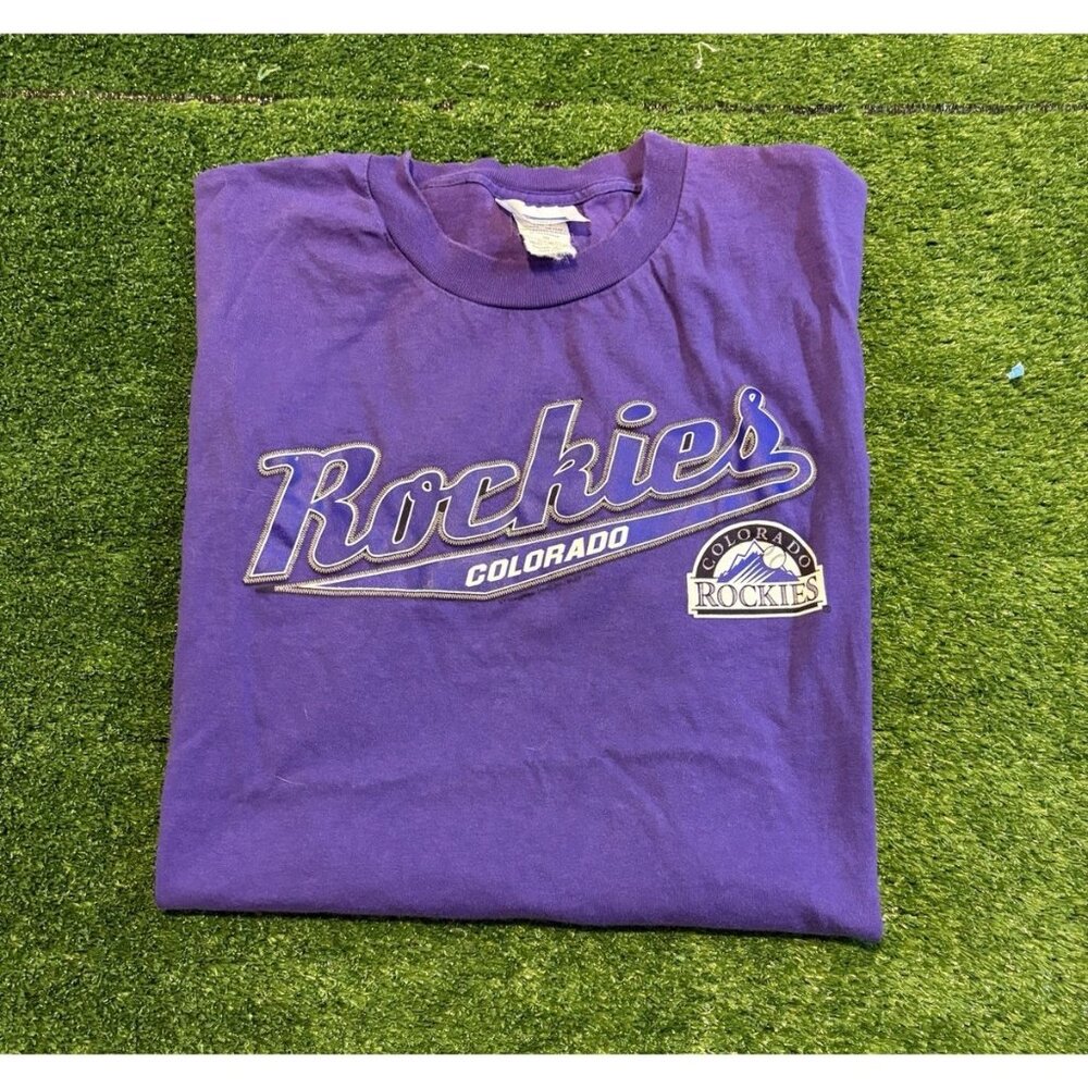 Vintage Colorado Rockies shirt mens extra large purple CSA Y2k Short sleeve Q